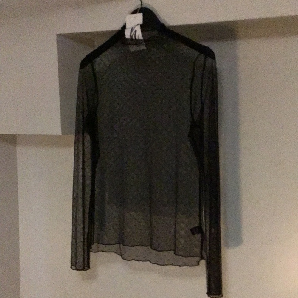 Sheer bell sleeve top